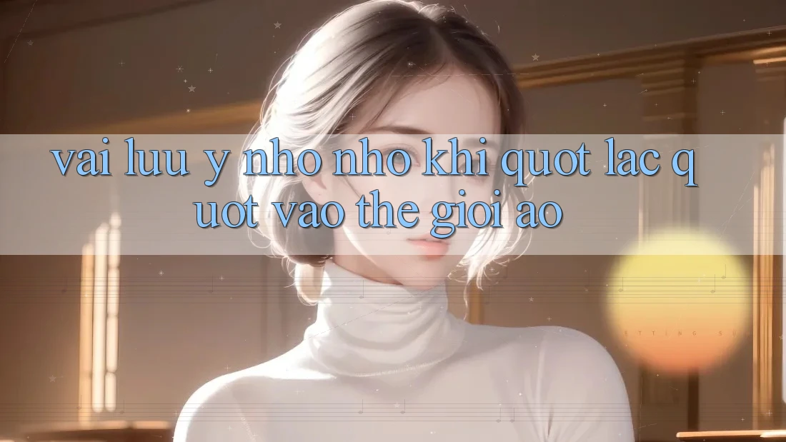 Vài Lưu ý Nho Nhỏ Khi " Lạc" Vào Thế Giới Ảo